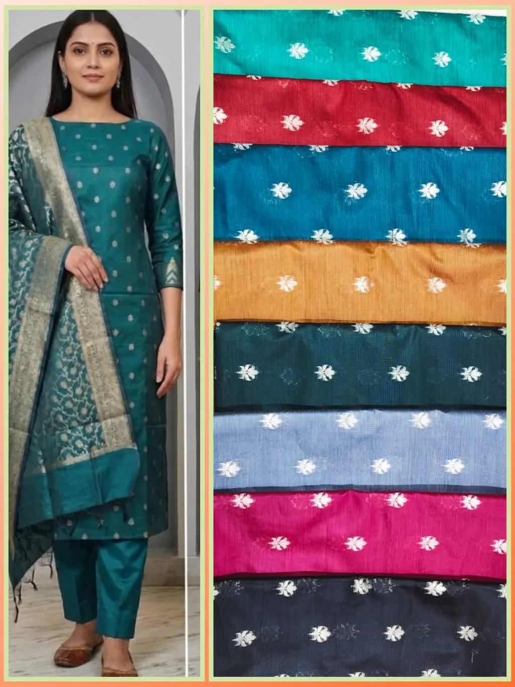 Exclusive Unstitched Suit - suits Banarasi Silk Saree | Shri Geeta Sarees