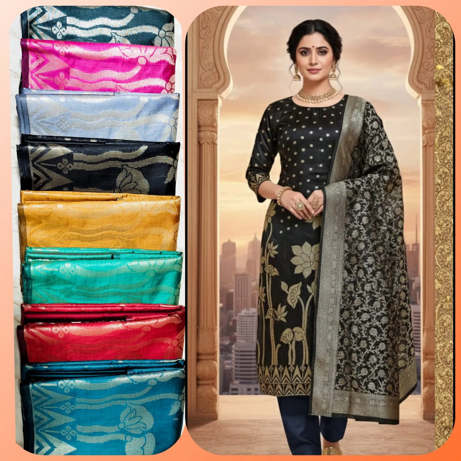 Exclusive Unstitched Suit - suits Banarasi Silk Saree | Shri Geeta Sarees